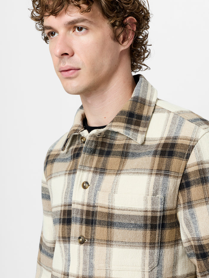 Taupe Check Lined Jacket