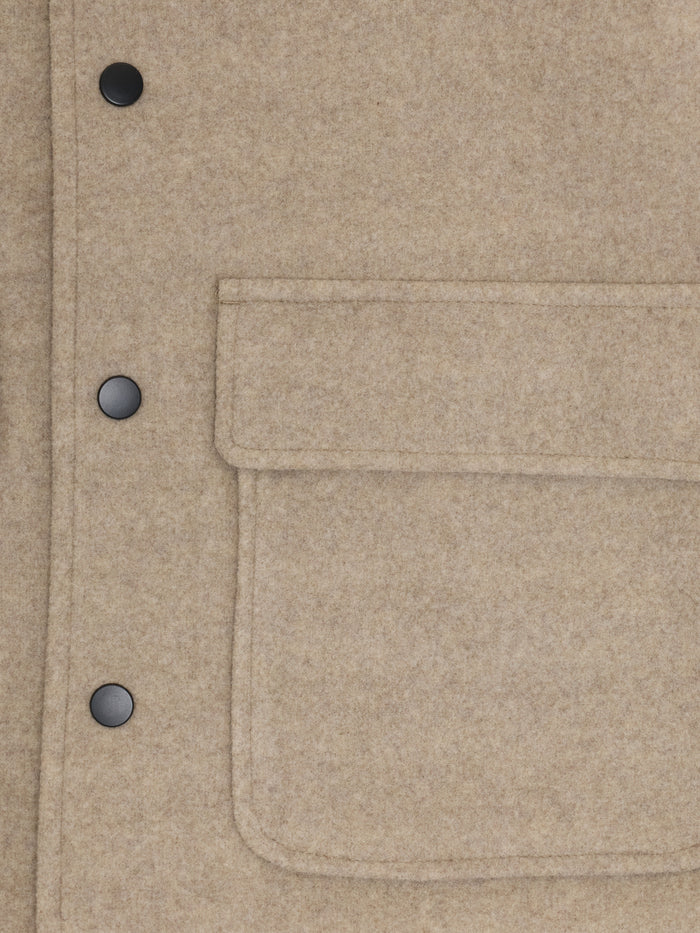 Taupe Corduroy Collar Jacket