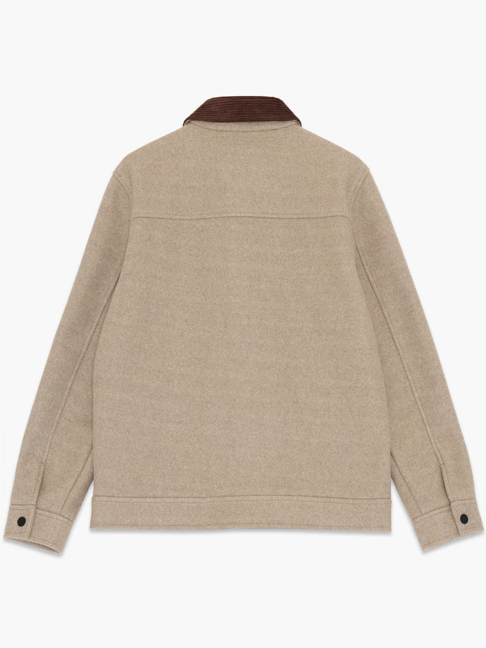 Taupe Corduroy Collar Jacket