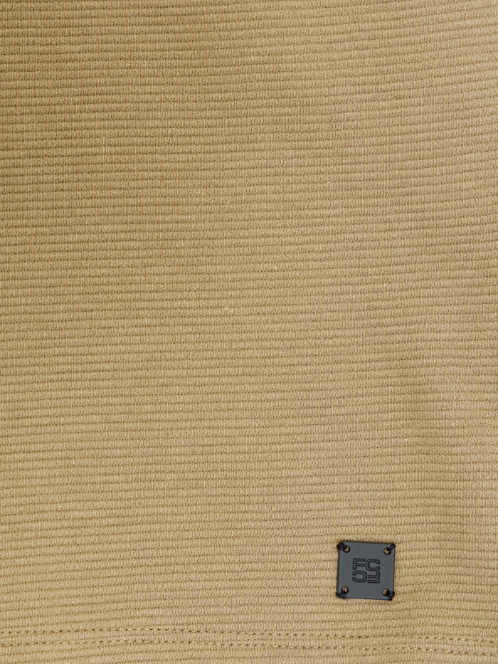 Taupe Ottoman Half Zip Sweatshirt