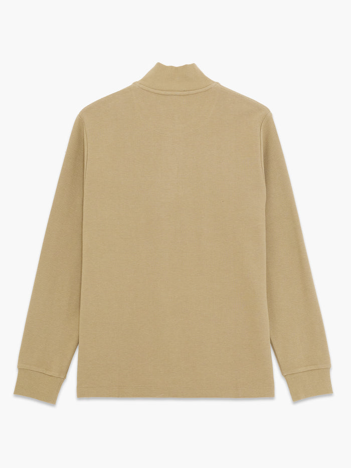 Taupe Ottoman Half Zip Sweatshirt