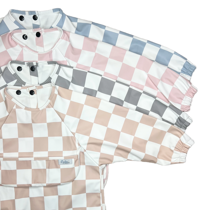 The Grayson Long Sleeve Bib - Checkered: Khaki