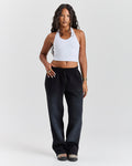 The Winner's Circle Aspen Wide Leg Joggers - Black