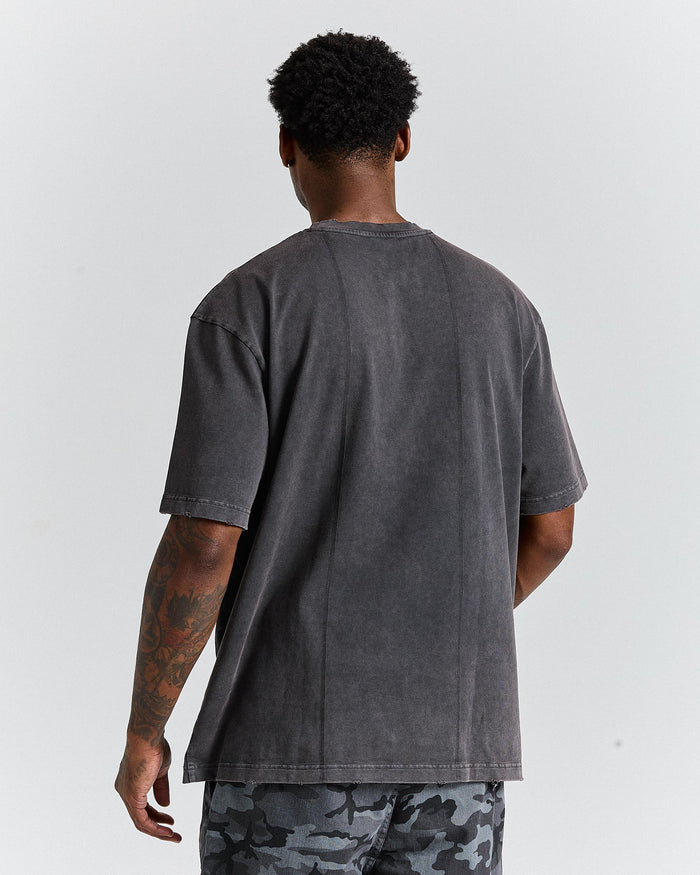 The Winner's Circle Divide Oversized T-Shirt - Grey