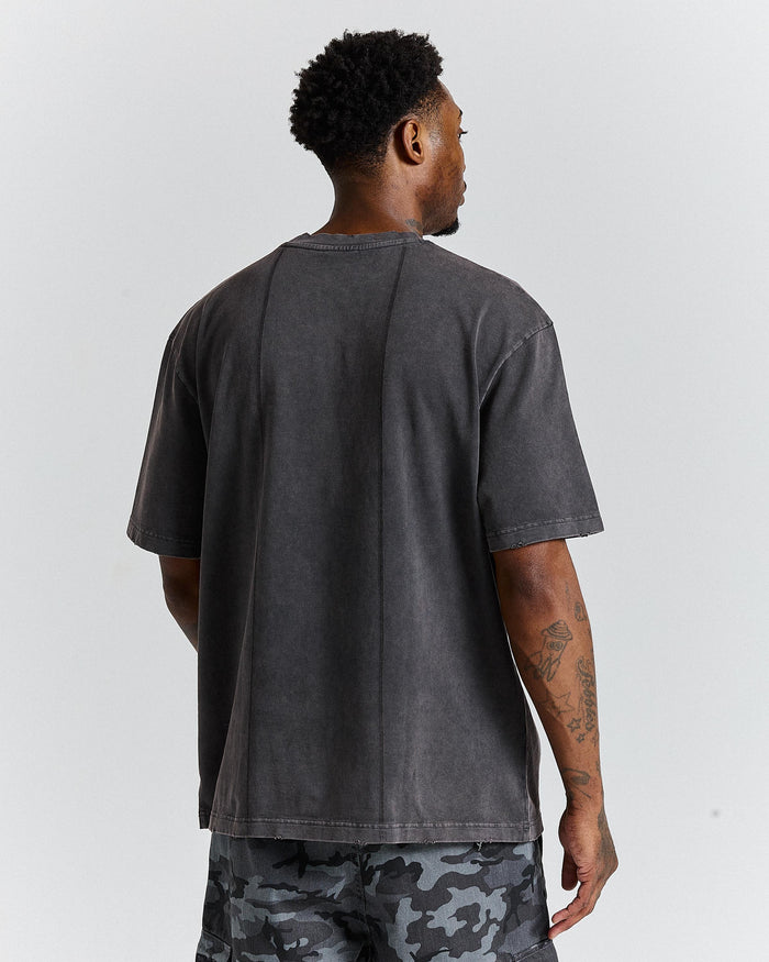 The Winner's Circle Divide Oversized T-Shirt - Grey