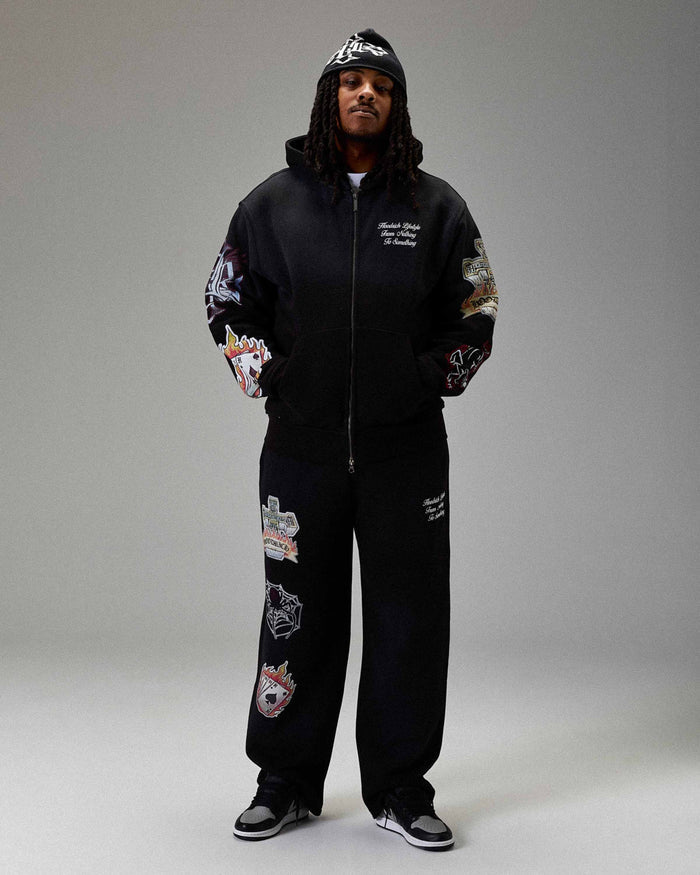 The Winner's Circle Phase Oversized Zip Hoodie - Black