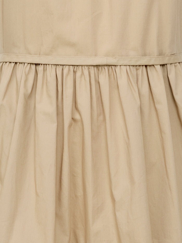 Tiered Poplin Belted Mini Dress