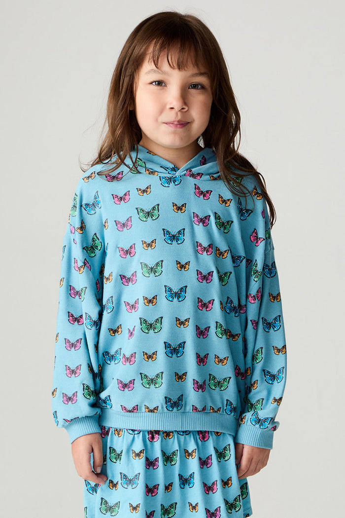 Girls Tiny Hearts Girls Pullover Hoodie chaserbrand