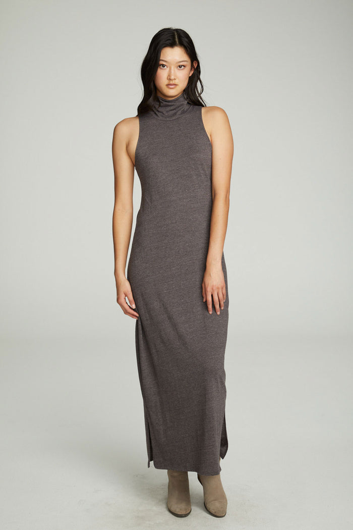 Turtle Neck Tank Maxi Dress With Side Slits WOMENS chaserbrand