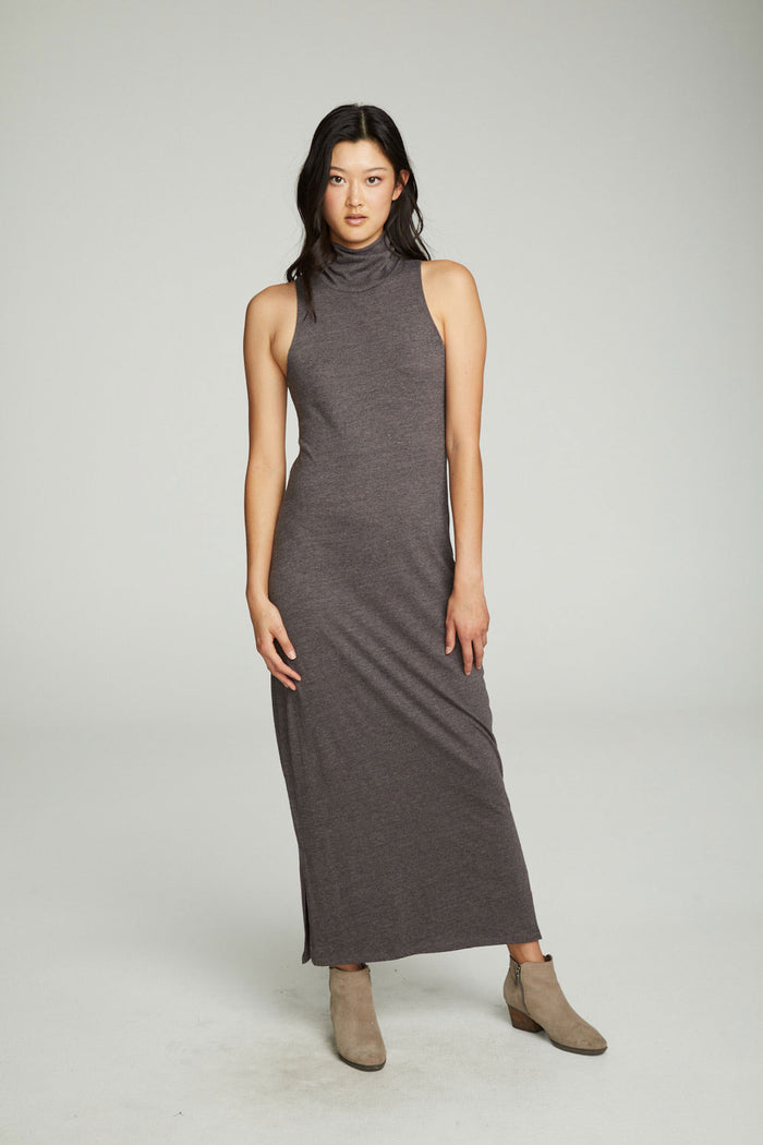 Turtle Neck Tank Maxi Dress With Side Slits WOMENS chaserbrand