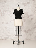 V-neck Black Knit Top - DVF Vintage