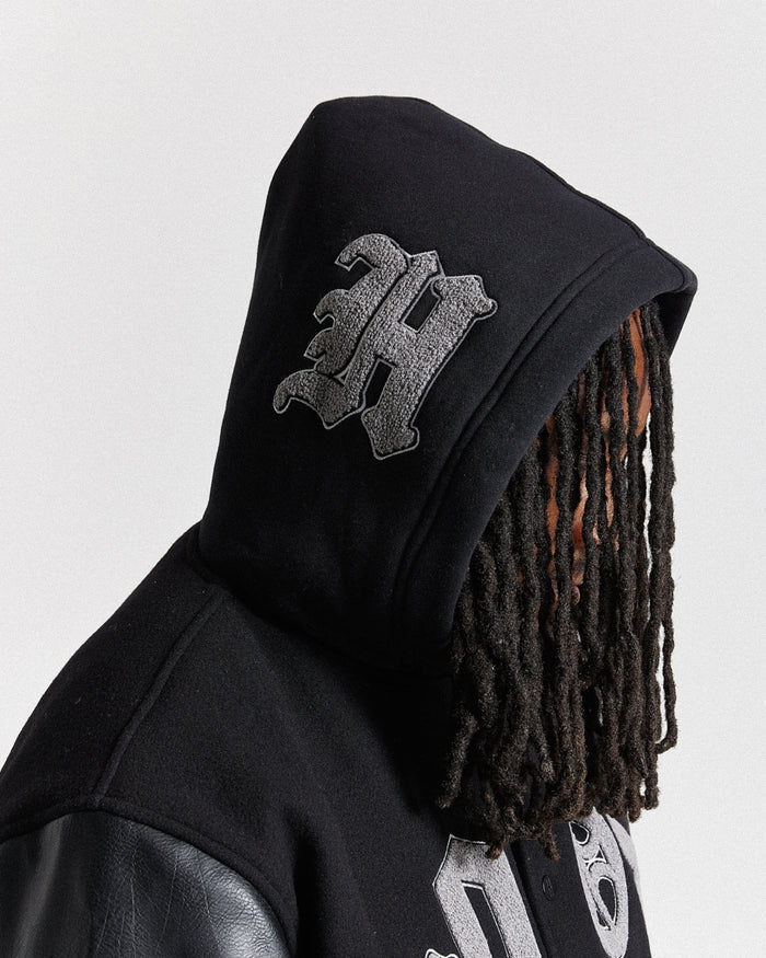 Vertigo Varsity Jacket - Black/Grey