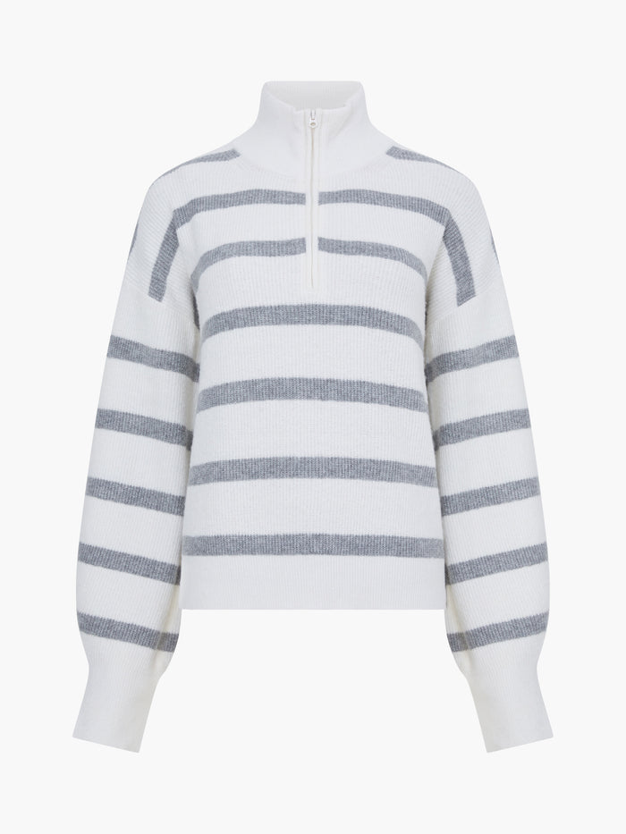 Vhari Recycled Stripe Half Zip Jumper