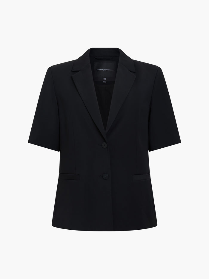 Vinnie Black Tailored Short Sleeve Blazer