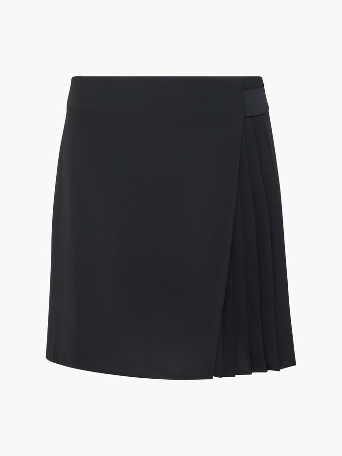 Vinnie Tailored Black Pleated Mini Skirt