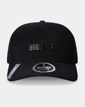 Black cap with 'Hoodrich' branding on a light gray background