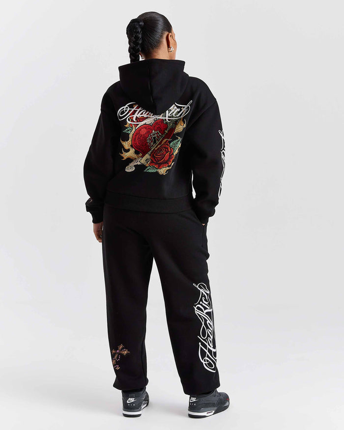 Vox Oversized Joggers - Black/Red