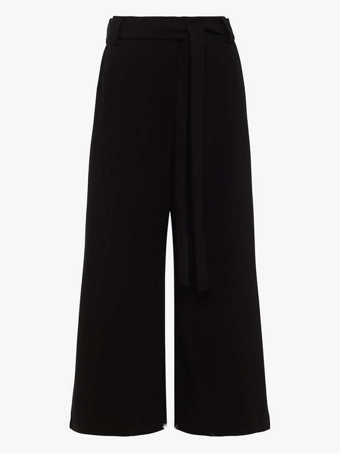 Whisper High Waisted Black Belted Culotte Trousers