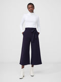 Whisper High Waisted Navy Belted Culotte Trousers