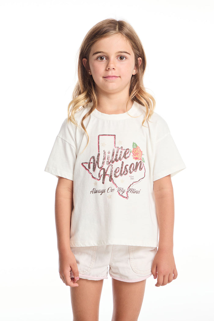 Willie Nelson Rose Of Texas Girls Tee GIRLS chaserbrand