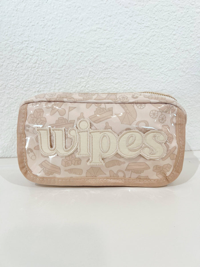 Wipes Pouch - Clear Coat Bag: Tan