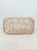 Wipes Pouch - Clear Coat Bag: Tan