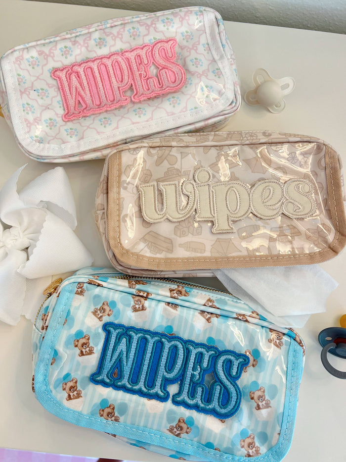 Wipes Pouch - Clear Coat Bag: Tan