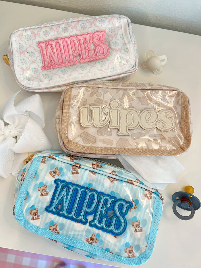 Wipes Pouch - Clear Coat Bag: Tan