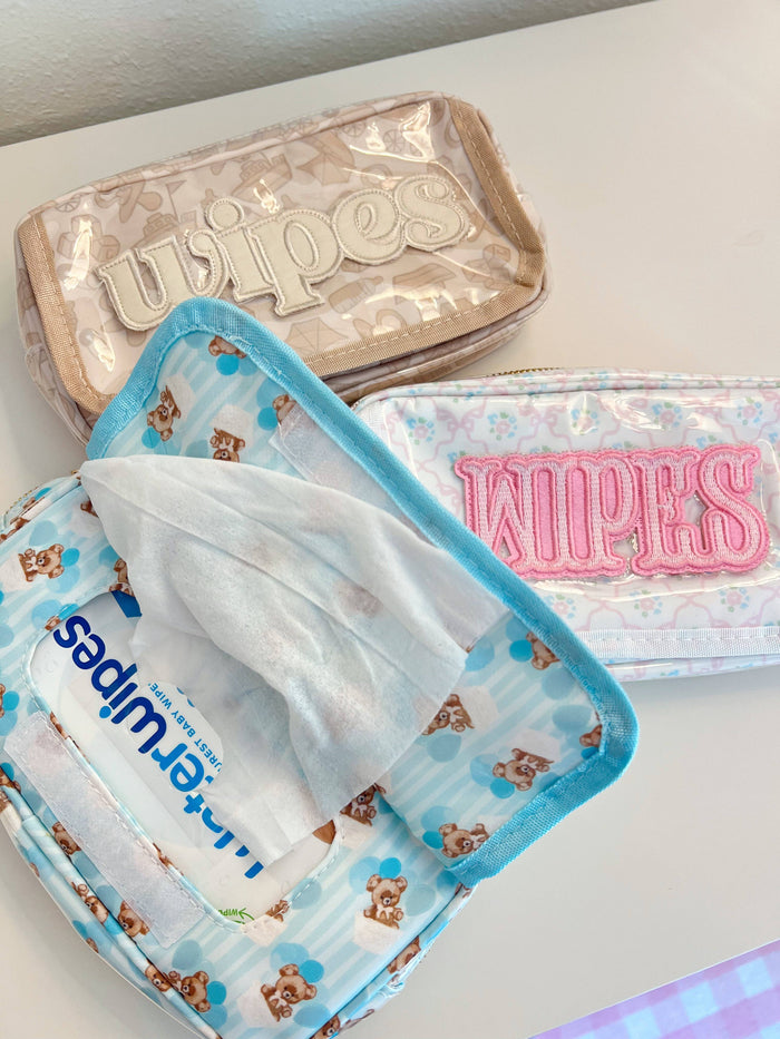 Wipes Pouch - Clear Coat Bag: Tan