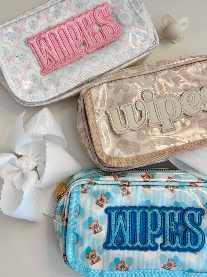 Wipes Pouch - Clear Coat Bag: Tan