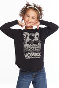 Woodstock Peace Love Music Girls Long Sleeve Girls chaserbrand