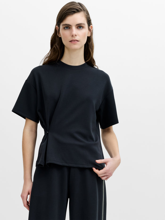 Wren Dark Grey Cinched Waist T-Shirt