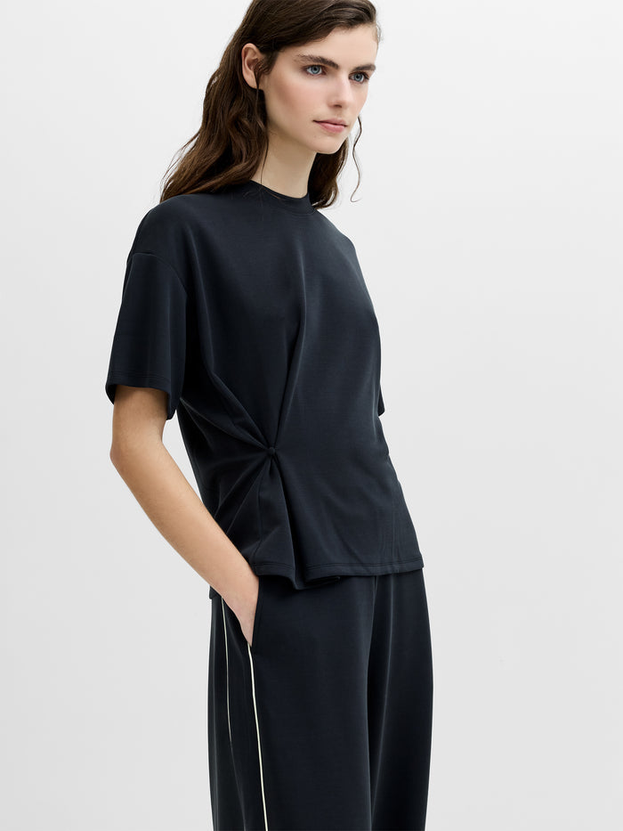 Wren Dark Grey Cinched Waist T-Shirt
