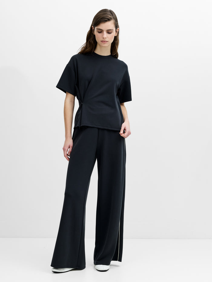 Wren Dark Grey Cinched Waist T-Shirt