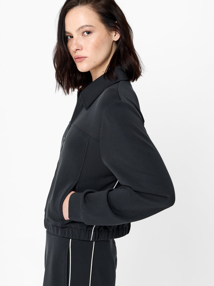 Wren Dark Grey Zip-Up Collared Jacket