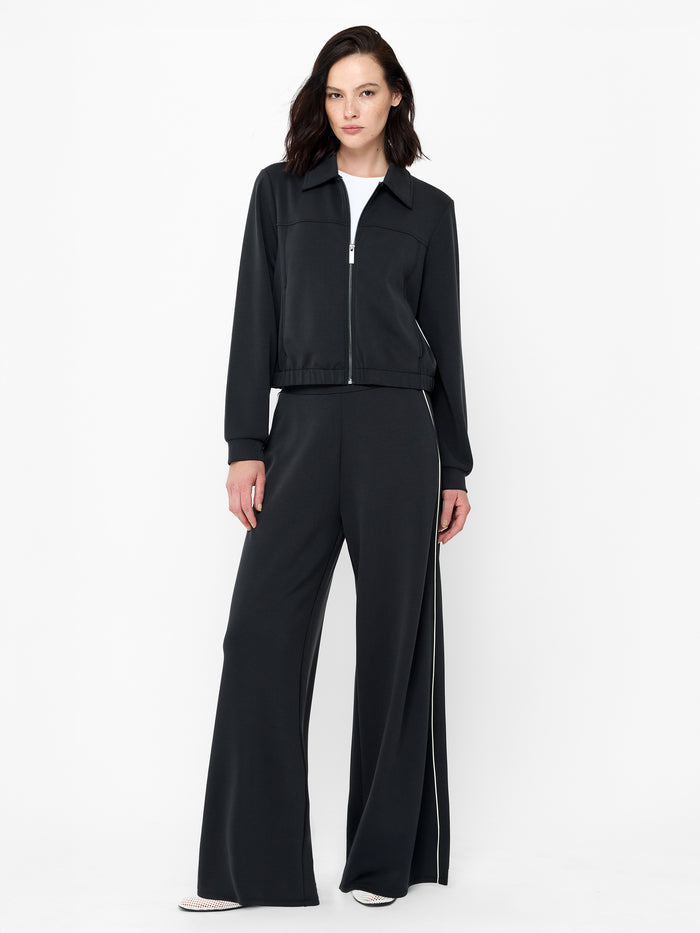 Wren Dark Grey Zip-Up Collared Jacket