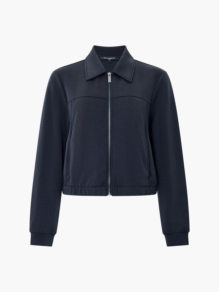 Wren Dark Grey Zip-Up Collared Jacket