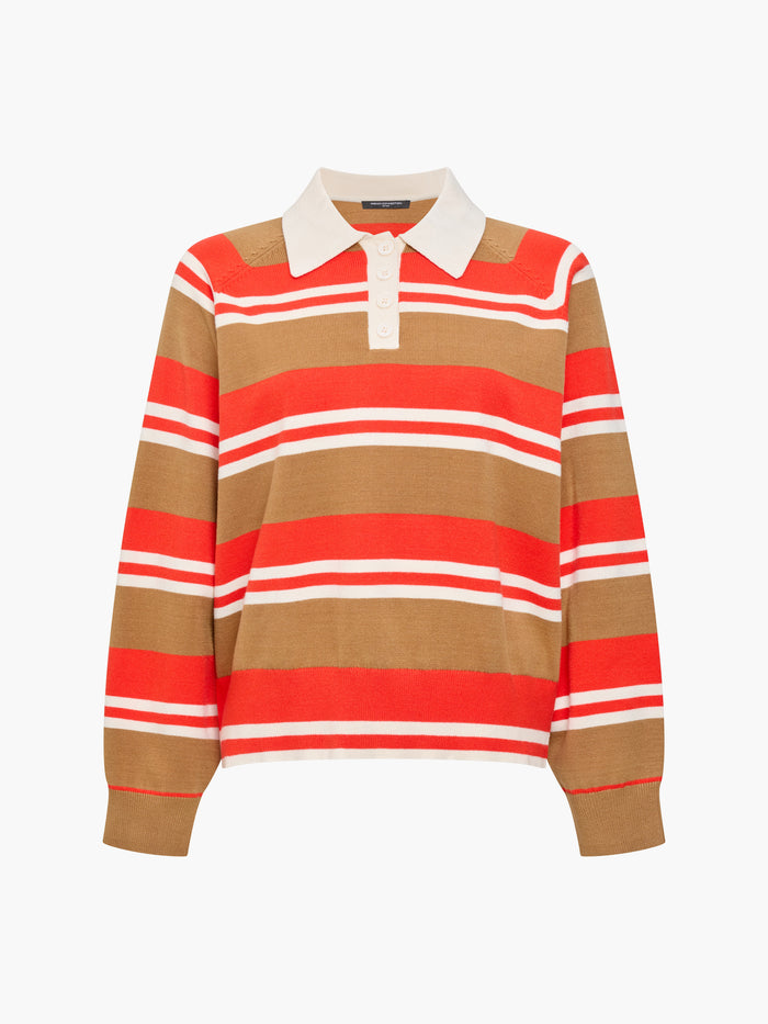 Yaz Multi-Colour Striped Polo Jumper