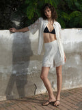 Zoe Lace Cream High Waisted Shorts