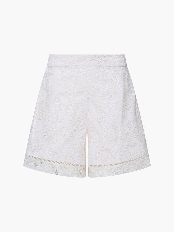 Zoe Lace Cream High Waisted Shorts